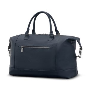 Classic Leather Weekender Navy