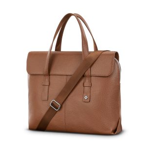 Mobile Solution 2 Leather Convertible Brief Cognac
