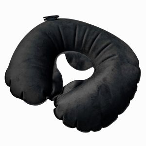 Inflatable Pillow with Pouch Black